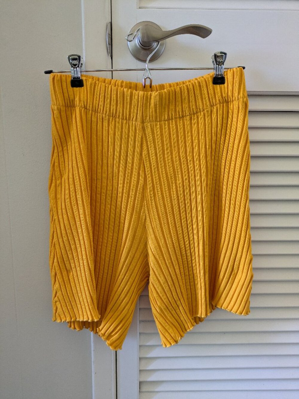 Simon Miller rib shorts, Yellow, Size L